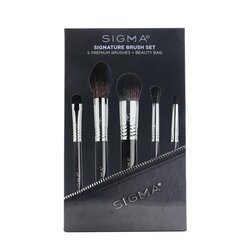 Sigma Beauty Signature Brush Set (5x Premium Brush, 1x Bag) 5pcs+1bag