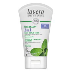 Lavera Pure Beauty Jabón, Exfoliante, Mascarilla 3 En 1 - Para Piel Manchada & Mixta 125ml/4oz