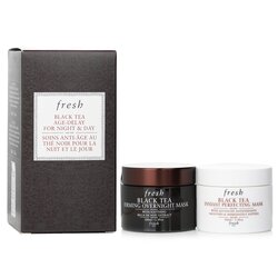 Fresh Set Black Tea Age-Delay Para Noche & Día: Black Tea Instant Mascarilla Perfeccionante 100ml + Black Tea Mascarilla de Noche Reafirmante 100ml 2x100ml/3.3oz