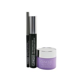 倩碧 High Impact Mascara Set (1x Mascara 7ml + Cleansing Balm 15ml + Eyeliner 0.14g) 3pcs