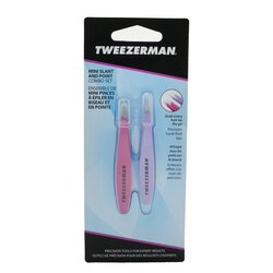 Tweezerman Mini Slant And Point Combo Set 2pcs