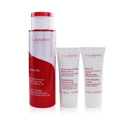 Clarins Beautiful Body Set: Body Fit 200ml+ Body Shaping Cream 30ml+ Exfoliating Body Scrub 30ml 3pcs
