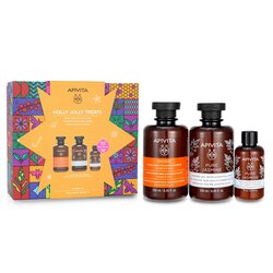 Apivita Set Holly Jolly Treats: Champú Brillo & Revitalizante 250ml + Pure Jasmine Gel de Ducha 250ml + Pure Jasmine Leche Corporal 75ml 3pcs