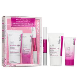 StriVectin Smart Smoothers Full Size Trio Set: Intensive Moisturizing Concentrate 60ml + Instant Wrinkle Blurring Primer 30ml + Lips Plumping & Vertical Line Treatment 2x5ml 3pcs