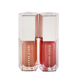Fenty Beauty by Rihanna ثنائية شفاه صغيرة Lil Gloss Bombs + حامل مفاتيح 3pcs
