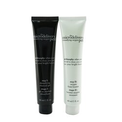 肌膚哲理 The Microdelivery Detoxifying Oxygen Peel: Detoxifying Charcoal Gel 60ml + Oxygen Foam Booster 60ml 2pcs