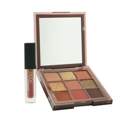 Huda Beauty Mini Nude Holiday Набор (1x Nude Obsessions Набор Теней для Век + 1x Жидкая Матовая Губная Помада) - # Rich/ Spice Girl 2pcs
