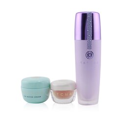 Tatcha Award-Winning Favorites Set: The Liquid Silk Canvas 30g + The Water Cream 10ml + The Kissu Lip Mask 5g 3pcs