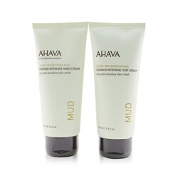 Ahava Mud Hand & Foot Duo Kit: Dermud Intensive Hand Cream 100ml+ Dermud Intensive Foot Cream 100ml 2pcs