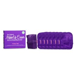 MakeUp Eraser Queen Purple 7 Day Set (7x Mini MakeUp Eraser Cloth + 1x Bag) 7pcs+1bag