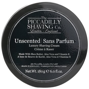The Piccadilly Shaving Co. Unscented Luxury Shaving Cream 180g/6oz