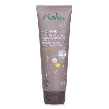 Melvita Homme Barber's Cream Shaving & Cleansing - 2 In 1 125ml/4.2oz