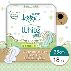 킴벌리-클라크 Kotex - White Regular 23cm(Fast absorbing,Rapid-Dry, Extra Protection)