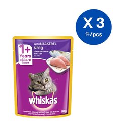 MARS Whiskas - POUCH Adult Mackerel Flavor 80G x 3