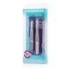 Tweezerman Petite Tweeze Set: Slant Tweezer + Point Tweezer - (With Lavendar Leather Case) 2pcs