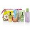 Clinique Travel Set: Facial Soap 30ml+Lotion 2 60ml+DDML 30ml+Smart Serum 10ml+Turnaround Serum 7ml+All About Eyes 7ml+Bag 6pcs+1bag