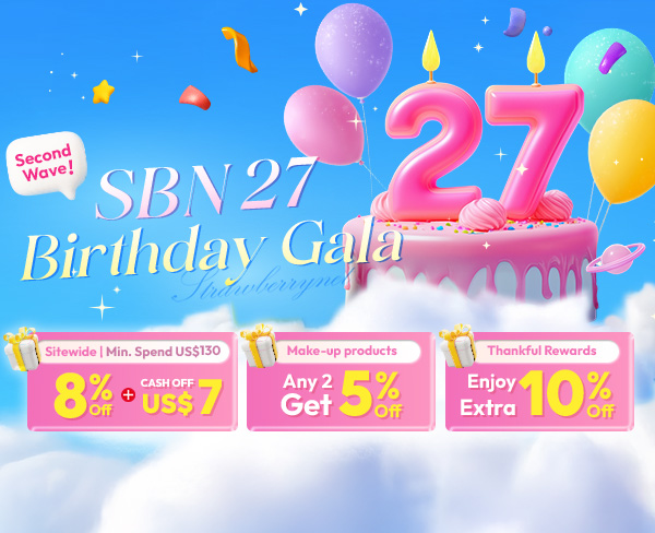 SBN 27th Birthday Gala​ with Sitewide 8% OFF​