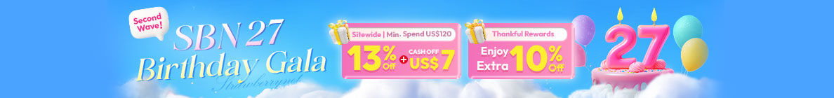 SBN 27th Birthday Gala​ Second Wave is Here! Purchase any two makeup items and get an extra 5% off. Plus, enjoy an extra 10% off on popular brands for a limited time—your favorite classics at irresistible prices! 