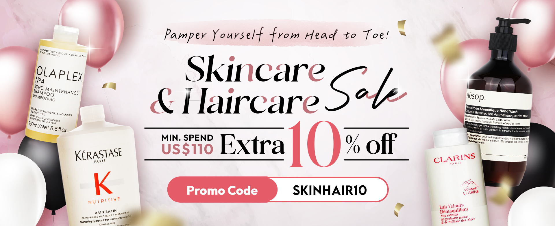 The Skincare and Haircare Sale is here — a complete care experience from head to toe!Let your natural glow shine from within. Whether you're dealing with seasonal dryness, dull skin, or frizzy hair, we've handpicked a selection of popular beauty essentials to help you restore dewy, luminous skin and silky, healthy hair.