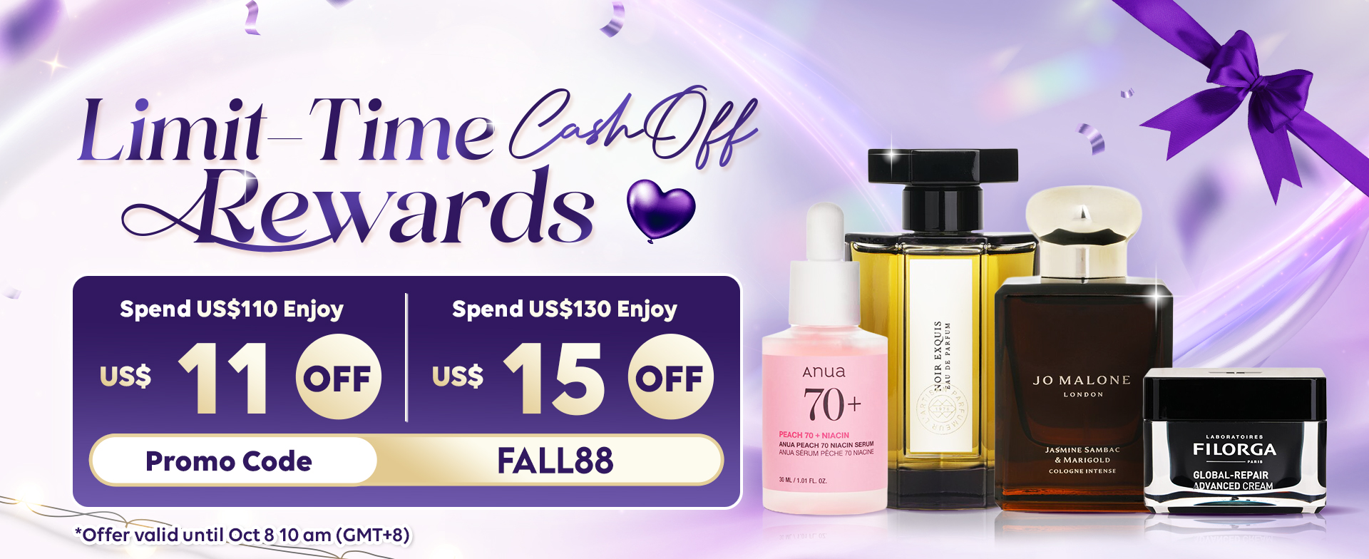 Limit-Time Cash Off​  Rewards​ | Promo Code: FALL88​