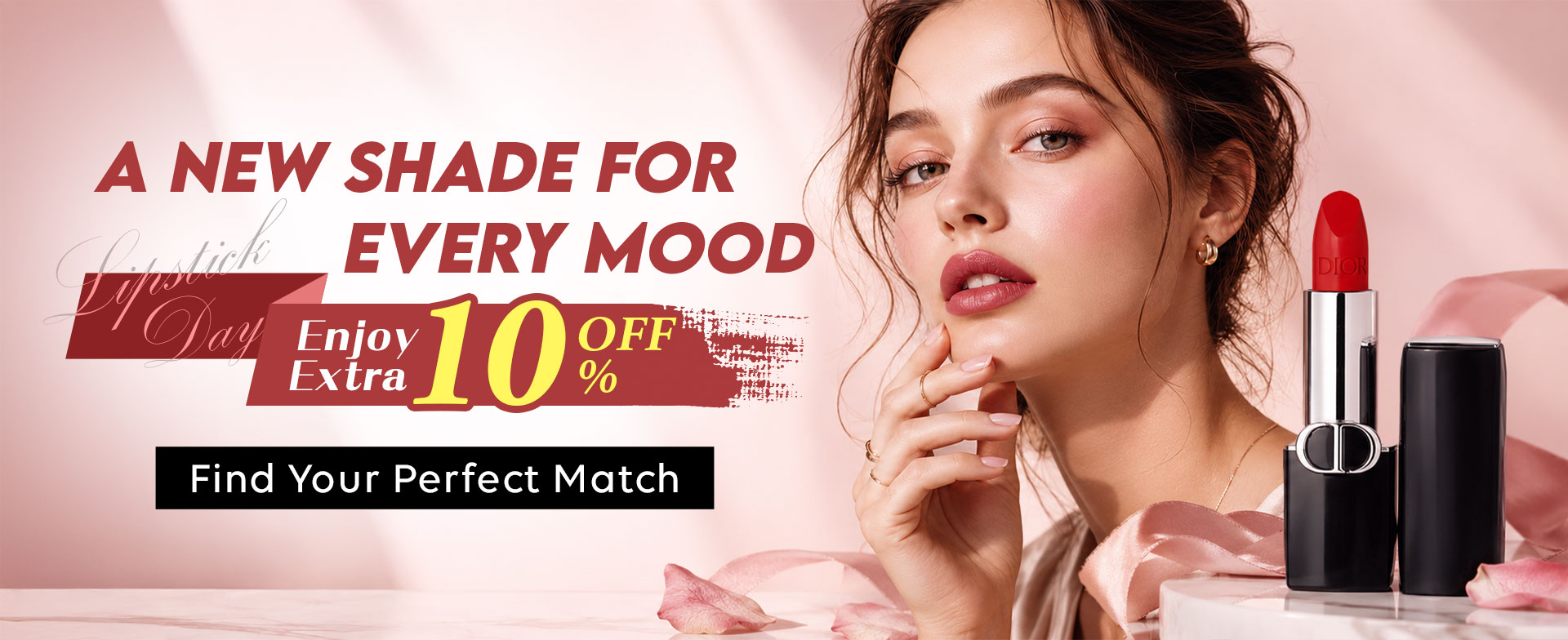International Lipstick Day promotion featuring 10% off lipstick purchases