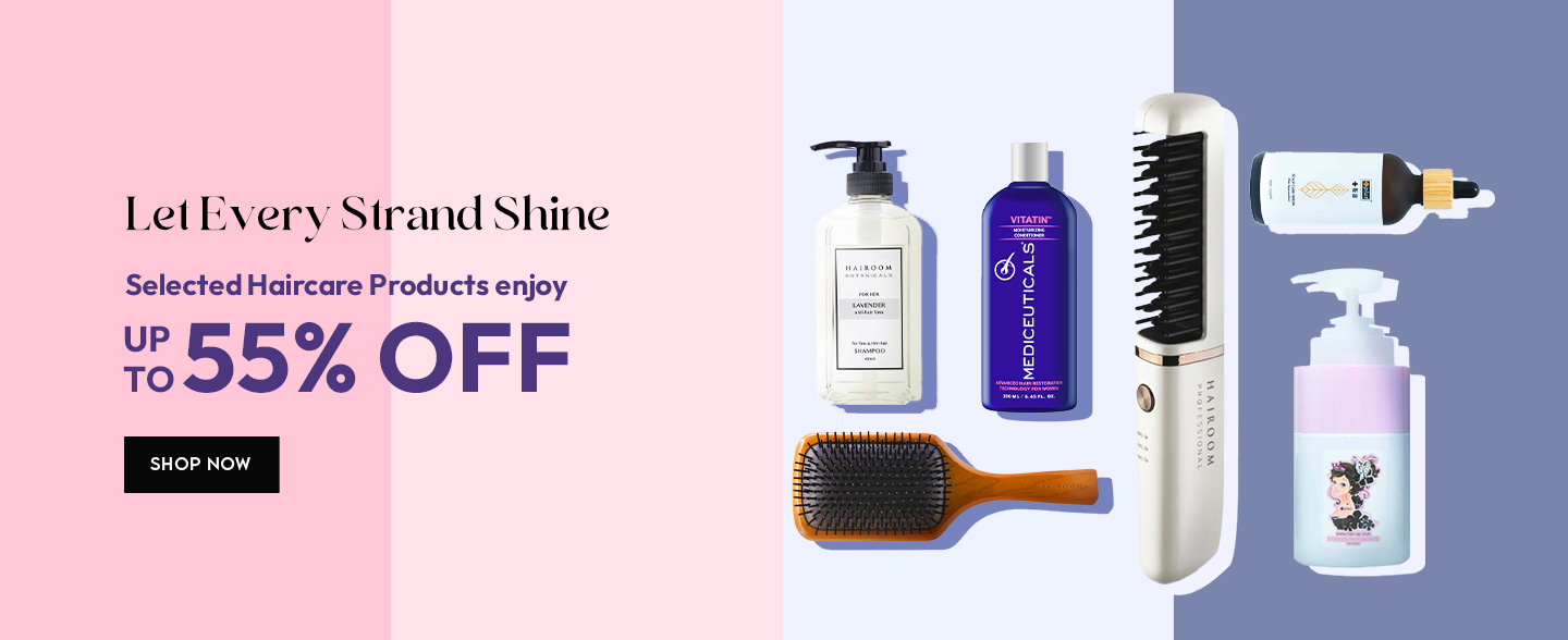 Take advantage of up to 55% Off our selected haircare products — because your hair deserves the best!